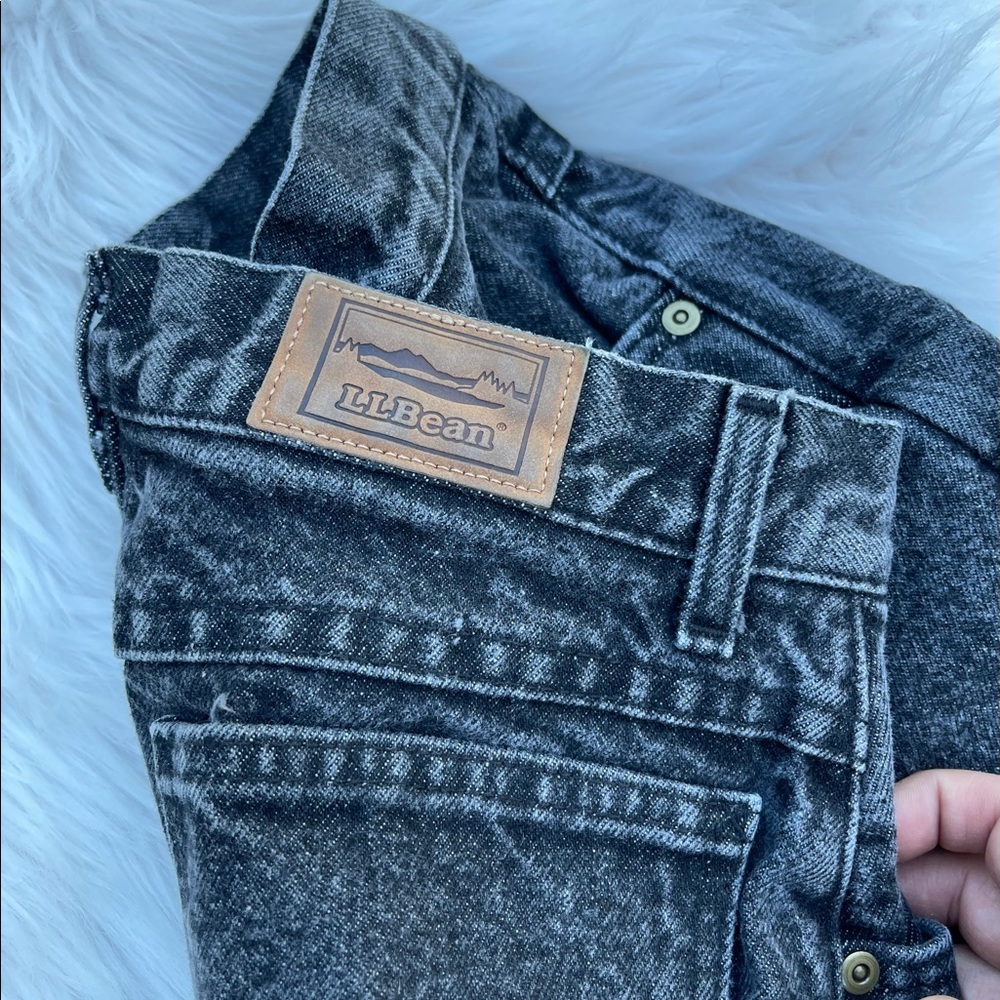 Vintage black jeans flannel lined by LL Bean